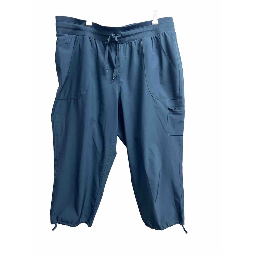 RBX‎ Active Women's  Capri Pant Pockets Lightweight  Sz XL TEAL